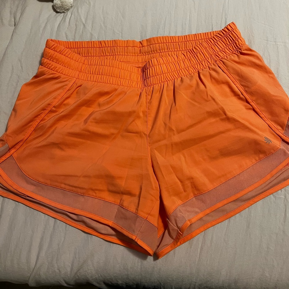 Athleta Mesh Racer Run Short 4” - Coral/Orange